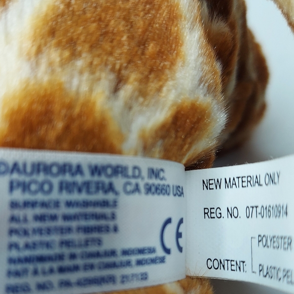 Aurora World Destination Giraffe Plush Stuffed Animal Toy Laying Down. - Picture 10 of 12